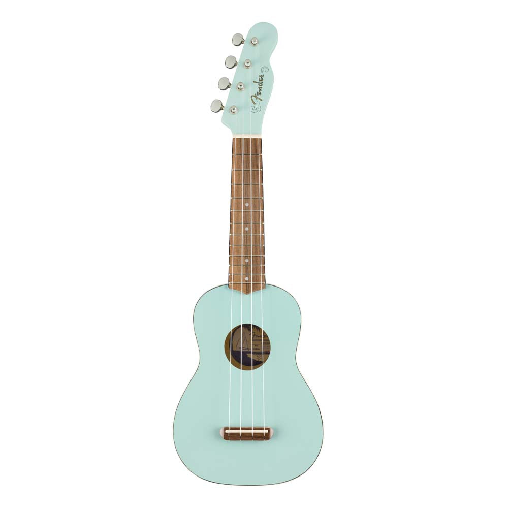 Fender Venice Soprano Daphne Blue Ukulele-ukulele-Fender- Hermes Music